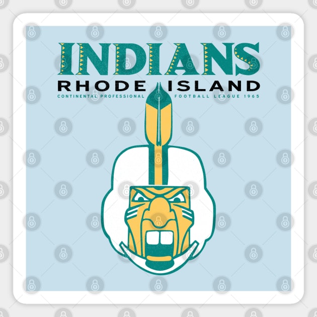 Defunct Rhode Island Indians Continental Football League 1965 Magnet by LocalZonly